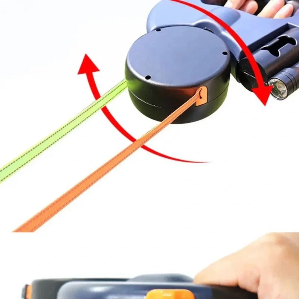 3-in-1 Double Dog Leash Retractable, Tangle-Free with Light & Bag Holder